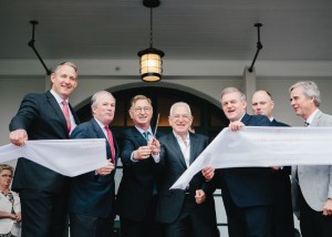New Brunswick Premier, David Alward with New Castle Hotels & Resorts, Southwest Properties and Marriott International officials  commemorate the grand re-opening of the Algonquin Resort 