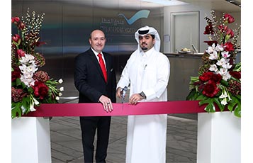 Hamad International Airport Chief Operating Officer, Mr. Badr Al Meer (right) and The Airport Hotel General Manager, Mr. Philippe Anric (left), at the official opening of The Airport Hotel