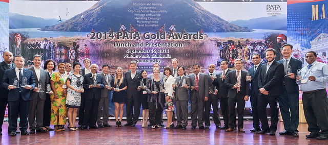 Winners of the 2014 PATA Gold Awards in Phnom Penh, Cambodia