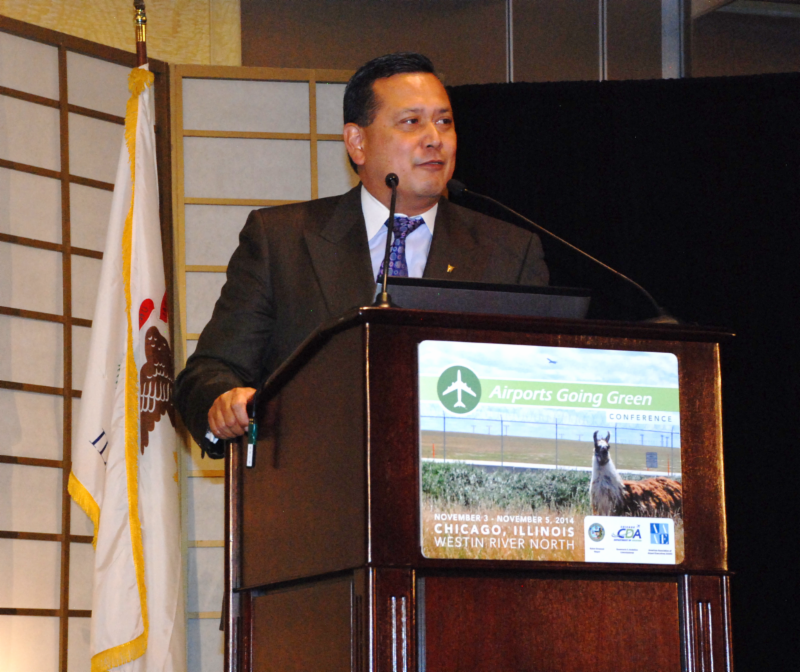 Eduardo Angeles, FAA Associate Administrator, at the 2014Airports Going Green Conference