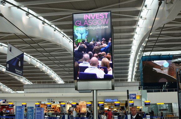 New advertisements featuring Glasgow as leading UK investment destination live at Heathrow Airport 