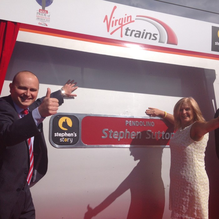Virgin Trains names one of its trains in honour of a very extraordinary person - Stephen Sutton