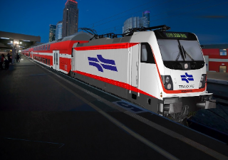 Graphic rendering of the BOMBARDIER TRAXX AC locomotive for Israel Railways