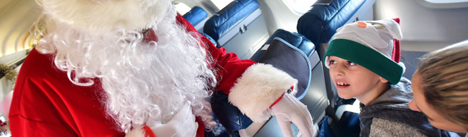 bmi regional and Bristol Airport hosted residents of Children’s Hospice South West’s Charlton Farm for Christmas party and scenic flight over the UK 