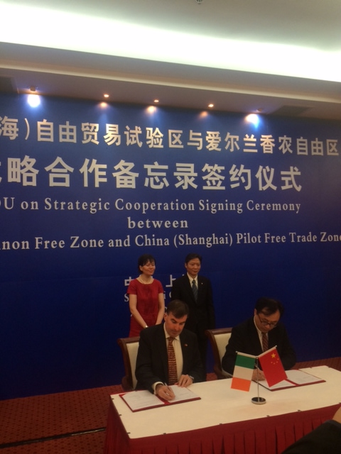 Shannon Free Zone signs economic cooperation MOU with China (Shanghai) Pilot Free Zone 