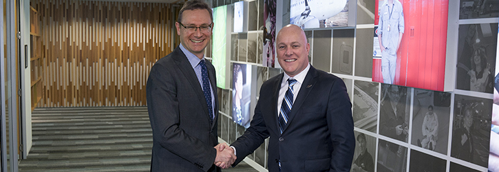 Tourism Australia Managing Director, John O'Sullivan and Chief Executive Officer Air New Zealand, Christopher Luxon