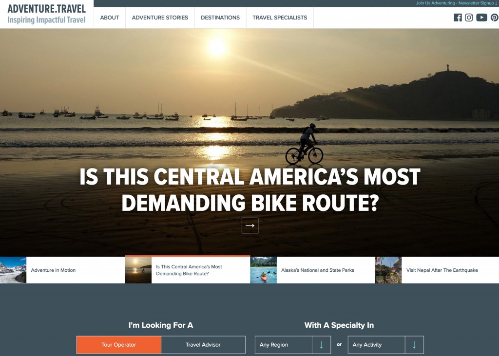 The Adventure Travel Trade Association launched the newly redesigned Adventure.Travel website 