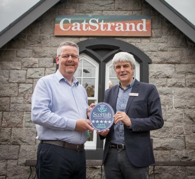 VisitScotland Regional Director Doug Wilson with Brian Edgar from The CatStrand