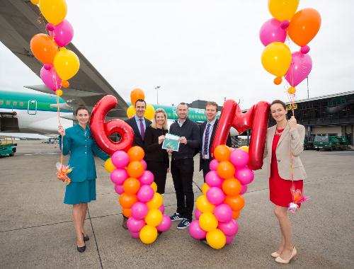 Shannon Airport celebrates its six millionth passenger through the airport since becoming an independent airport on January 1st, 2013