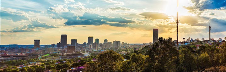 Enjoy the award-winning Business Class to South Africa’s biggest metropolis Johannesburg.