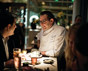 Executive Chef Marco Fossati visits with guests