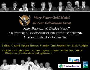 WIN TICKETS TO MARY PETERS GOLD MEDAL 40 YEARS CELEBRATION EVENT