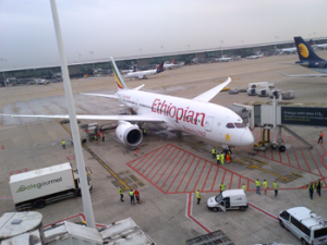Ethiopian Airlines presents B787 Dreamliner at Brussels Airport