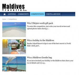 MaldivesTraveller.mv announces Competitions
