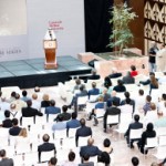 Students, faculty and guests of Carnegie Mellon University Qatar attend the Lecture Series event on the university campus where Qatar Airways Chief Executive Officer Akbar Al Baker delivered an address on the airline’s vision and its success story.