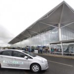 Toyota Prius glides in at Bristol Airport
