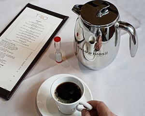 French press coffee in TRIO restaurant