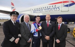 Left to Right Captain James Rowlands, John Parkin, Olympic Medalist Luke Campbell, Andy Lord and Tony Hallwood