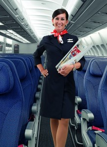Sabine Kraft, flight attendant at airberlin, flies from Berlin to Gran Canaria at Christmas.