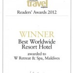 W Maldives Named 'Best Worldwide Resort Hotel' at Recent Awards Ceremony