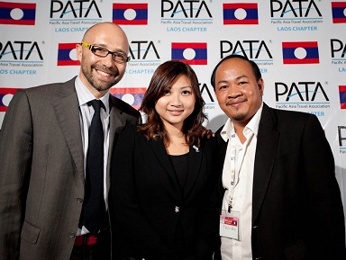 L/R Mr Alexandre Tsuk, Managing Director, INTHIRA GROUP, Ms Ivy Chee, PATA Regional Director – East Asia and Mr Thourn Sinan, Chairman, PATA Cambodia Chapter