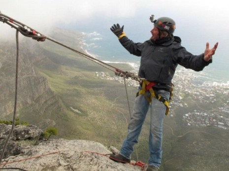 Look, no hands! Charley Boorman up Table Mountain as part of South Africa’s push into the UK market