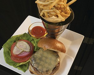 Burgers and fries at EDGE Restaurant & Bar