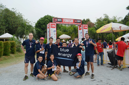 The team members of Hilton Pattaya lead by the hotel’s general manager, Philippe Kronberg and Harald Feurstein, general manager of Conrad Bangkok recently participated in "The 2013 North Face 100 Thailand", the second edition of country’s Ultimate Trail Running Challenge. Credit: Hilton Hotels & Resorts. 