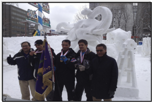 Thailand wins for the third consecutive year the International Snow Sculpture Contest at the Sapporo Snow Festival, Japan