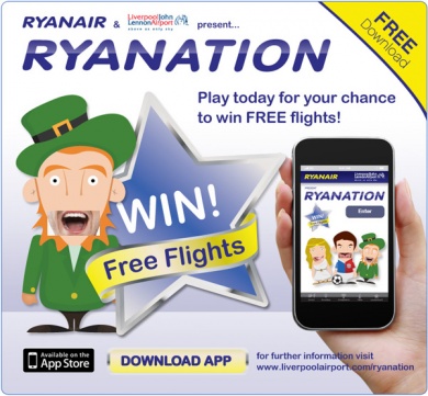 Be appy and win free flights with RYANATION