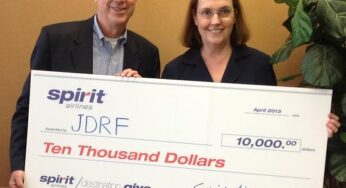 Spirit Airlines donates $10,000 to JDRF