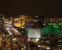 Glittering Las Vegas Strip at night