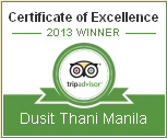 Dusit Thani Manila Receives TripAdvisor® Certificate of Excellence Award