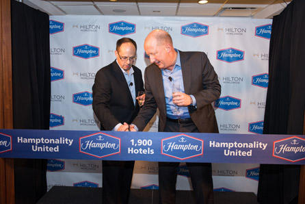 The 'Hamptonality United' event celebrated not only Hampton's worldwide development, but specifically, its growth within the New York metropolitan area. Credit: Hampton Hotels.