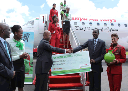 Kenya Airways and Safaricom launch “Fly with bonga points” pact