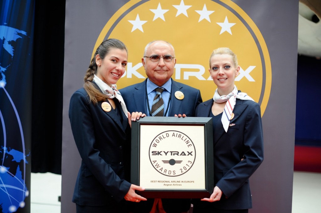Aegean Airlines won Best Regional Airline in Europe at this year's World Airline Awards at Paris Air Show