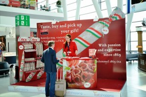 Budapest Airport passengers welcomed by giant Hungarian salami advertisement