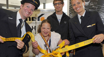 Lufthansa Cargo promotes social inclusion sourcing its bright yellow lashing straps from Werkstätten für Behinderte Rhein-Main e.V. helping handicapped persons