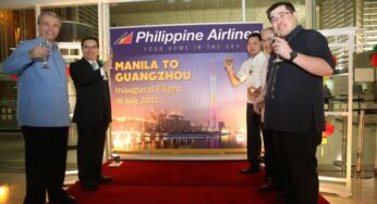 Philippine Airlines (PAL) started four-times-weekly flights to Guangzhou from Manila