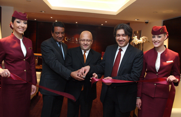 Qatar Airways opens its ticket office at the iconic Harrods department store in Knightsbridge London