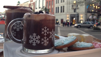 Enjoy designer hot chocolate cocktails at Beverly Wilshire during holiday shopping excursion on the world-famous Rodeo Drive 