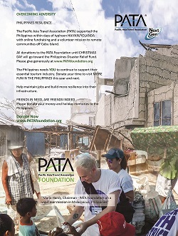 PATA runs CNN and TIME fundraising adverts to deliver help to the Philippines via PATA Foundation Disaster Relief Fund 