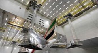 Emirates’ aircraft paint hangar completed 21 aircraft “make-overs” in 2013