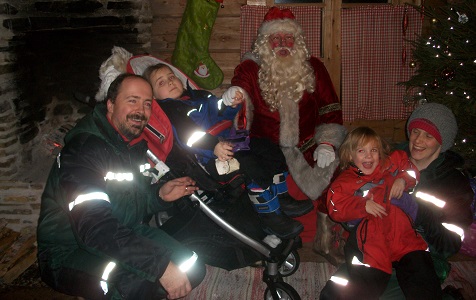 The Howden Family meet with Santa in Lapland