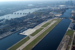 London City Airport overhead view
