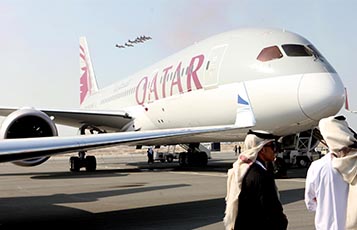 Qatar Airways showcased Boeing 787 Dreamliner On Static Display at this year’s Bahrain International Air Show 