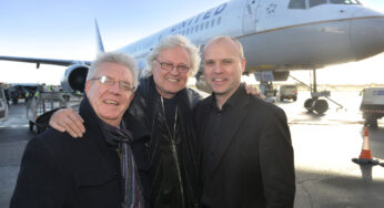 U.S. singer songwriter Chip Taylor arrived at Belfast International Airport for series of concerts as part of the United Airlines Belfast Nashville Songwriters Festival