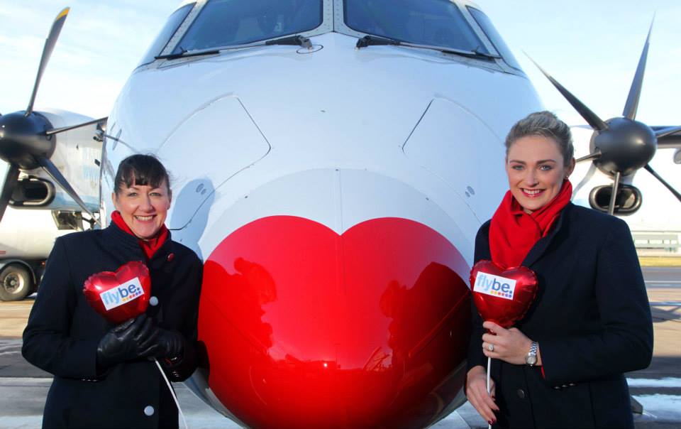 Flybe designated one of its Bombardier Q400 aircraft as official ‘Love Plane’ to celebrate Valentine’s Day