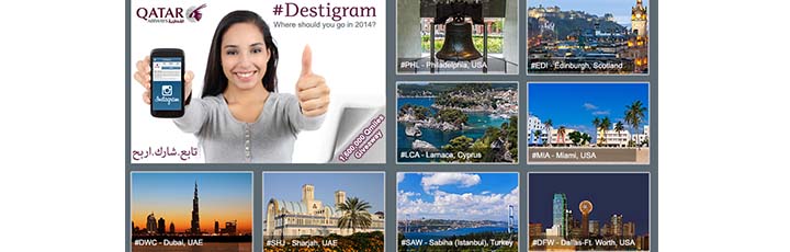 Qatar Airways launched its first international Instagram contest: #destigram 