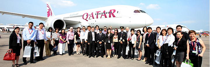 Qatar Airways recorded runaway success at the Singapore Airshow 2014 